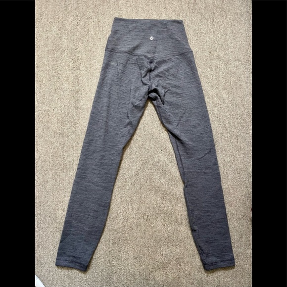 Lululemon Align Pant II 25" length in Grey herringbone jacquard Sz 4 WORN ONCE - Picture 6 of 8